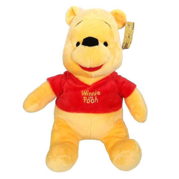 WINNIE THE POOH super soft stuffed plush bear toy 14" DISNEY Kohl's For Kids NEW - Picture 1 of 3